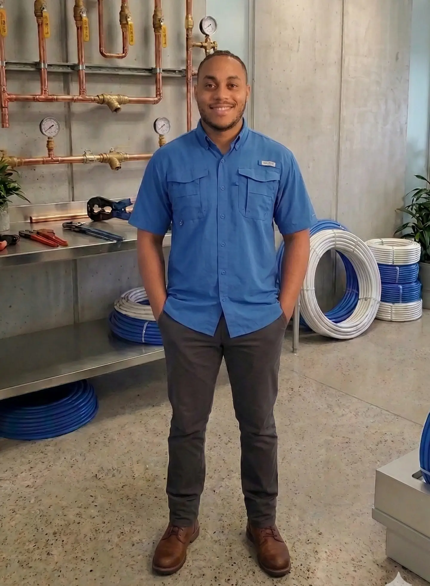 Corey in Waterwise Plumbing uniform