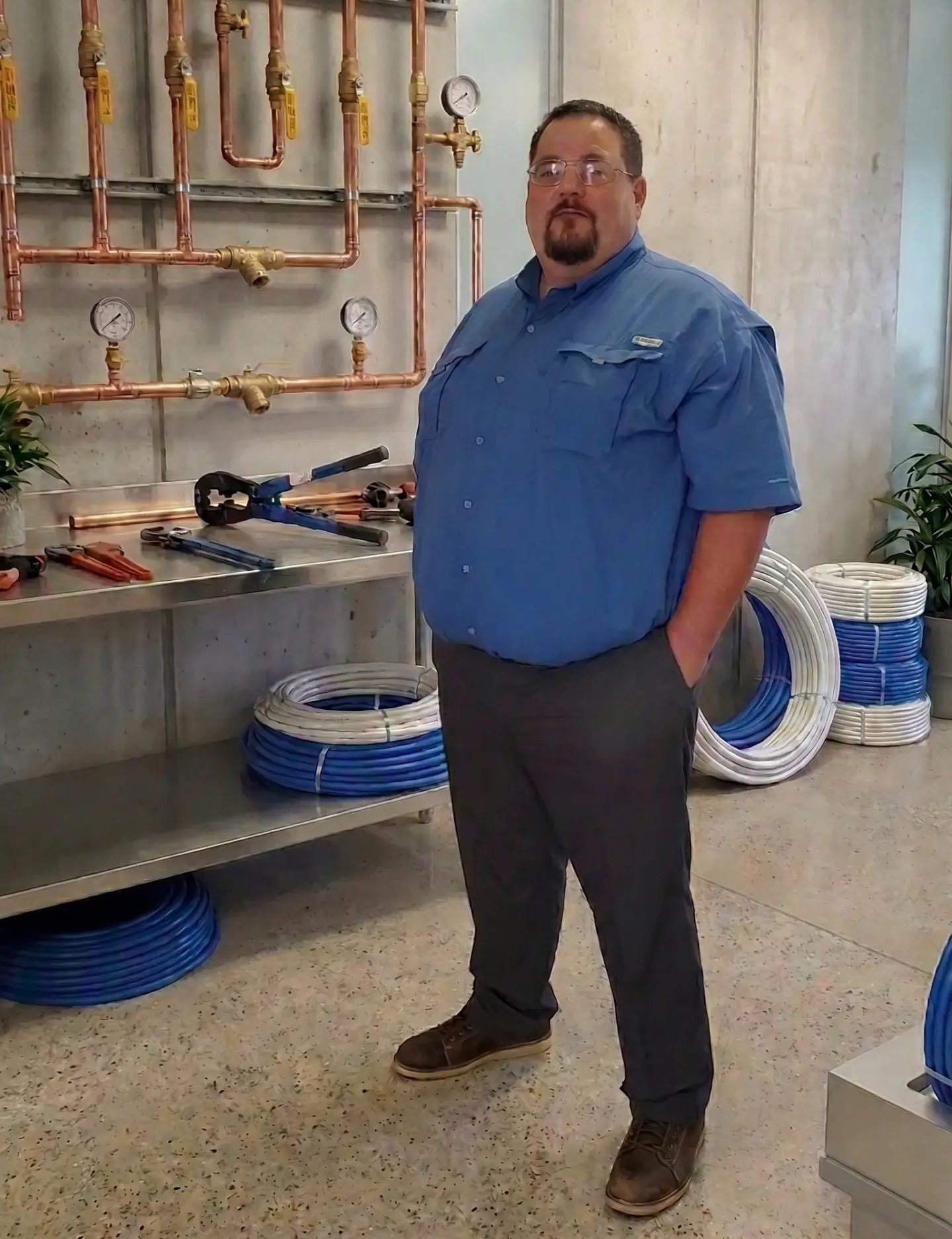 Darren in Waterwise Plumbing uniform